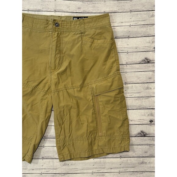 KUHL Mens Cargo Hiking Shorts Sz 36 Brown Khaki Vintage Patina Dye Trail Outdoor - Picture 4 of 16